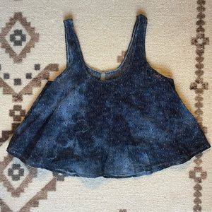 Navy Blue Flowy Coverup Tank